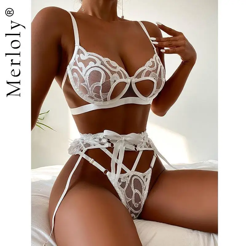 sensual erotic set lace hollow out