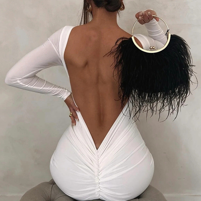 chic outfits midnights elegant backless dress